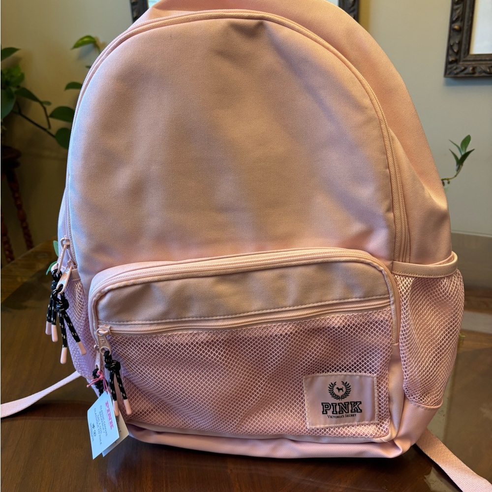Victoria's Secret PINK Light Pink Mesh Accent Backpack  NWT’s